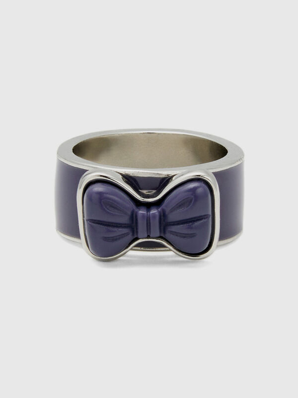 Blue band ring with bow Women