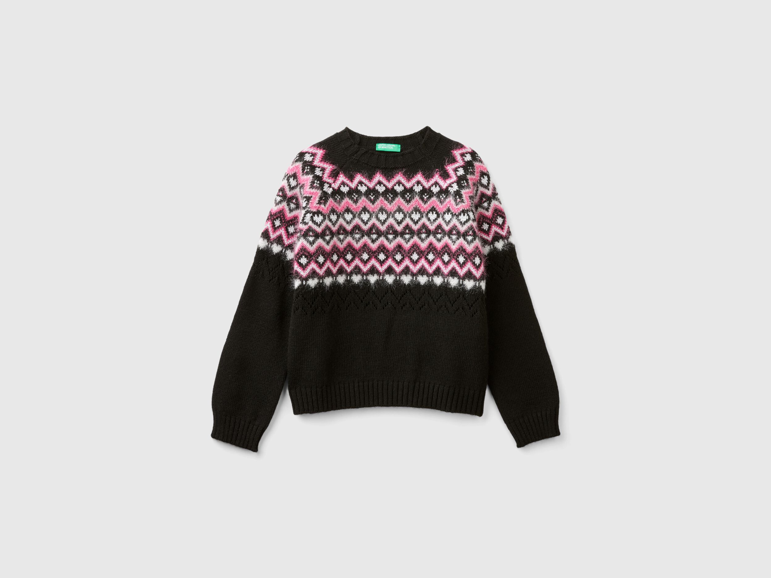 Benetton jacquard sweater top