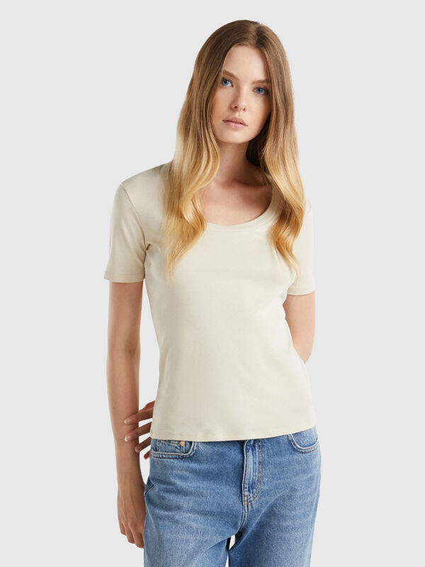 Short sleeve t-shirt in long fiber cotton Women