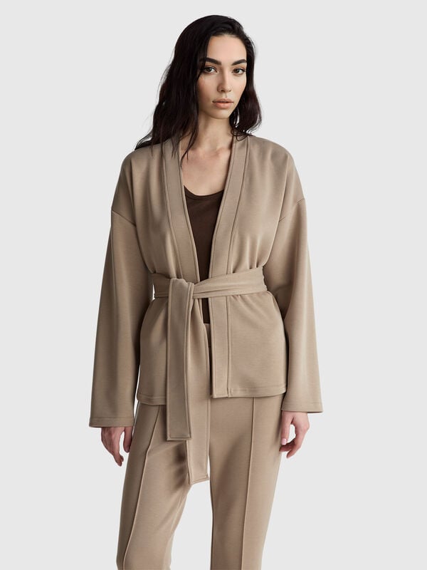 Φούτερ ανοιχτό με ζώνη Γυναικεία