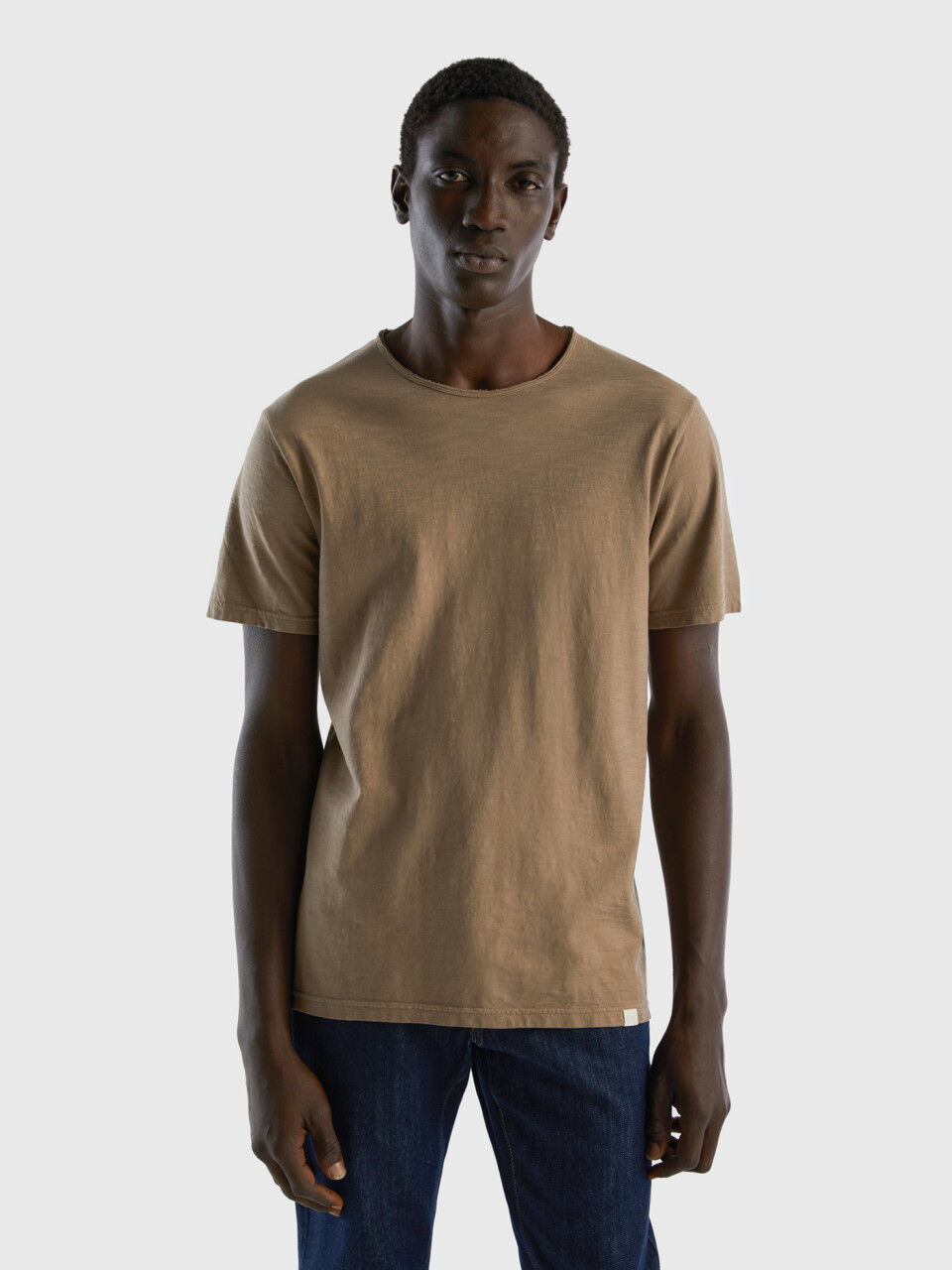 Dove gray t-shirt in slub cotton