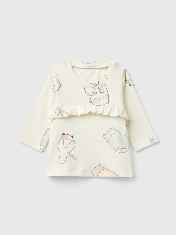 Μπλούζα με γατάκια από αγνό βαμβακερό Baby