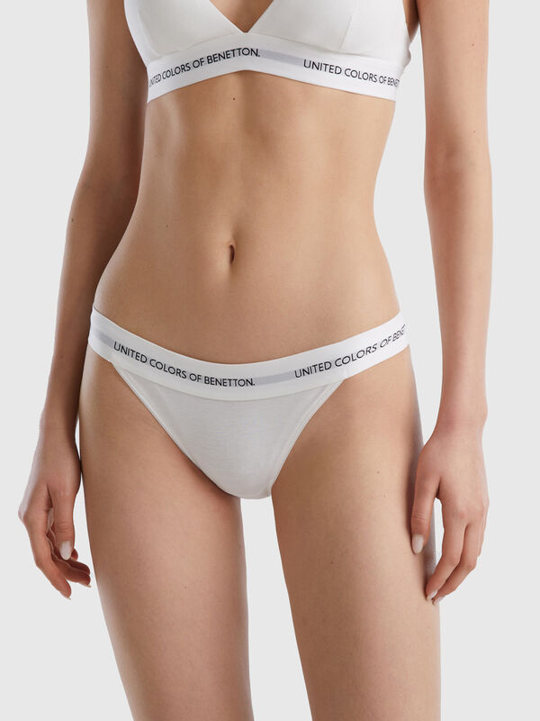 Low-rise underwear in organic cotton Women
