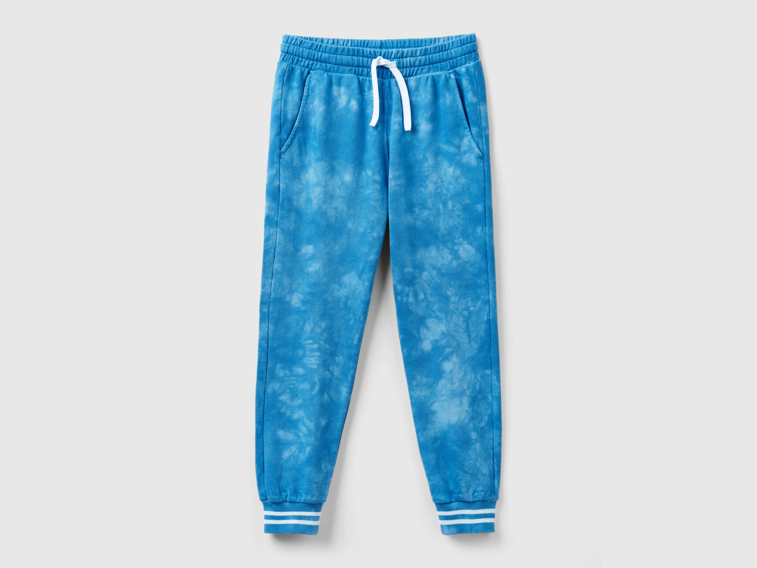 Tie dye sweatpants Light Blue Benetton