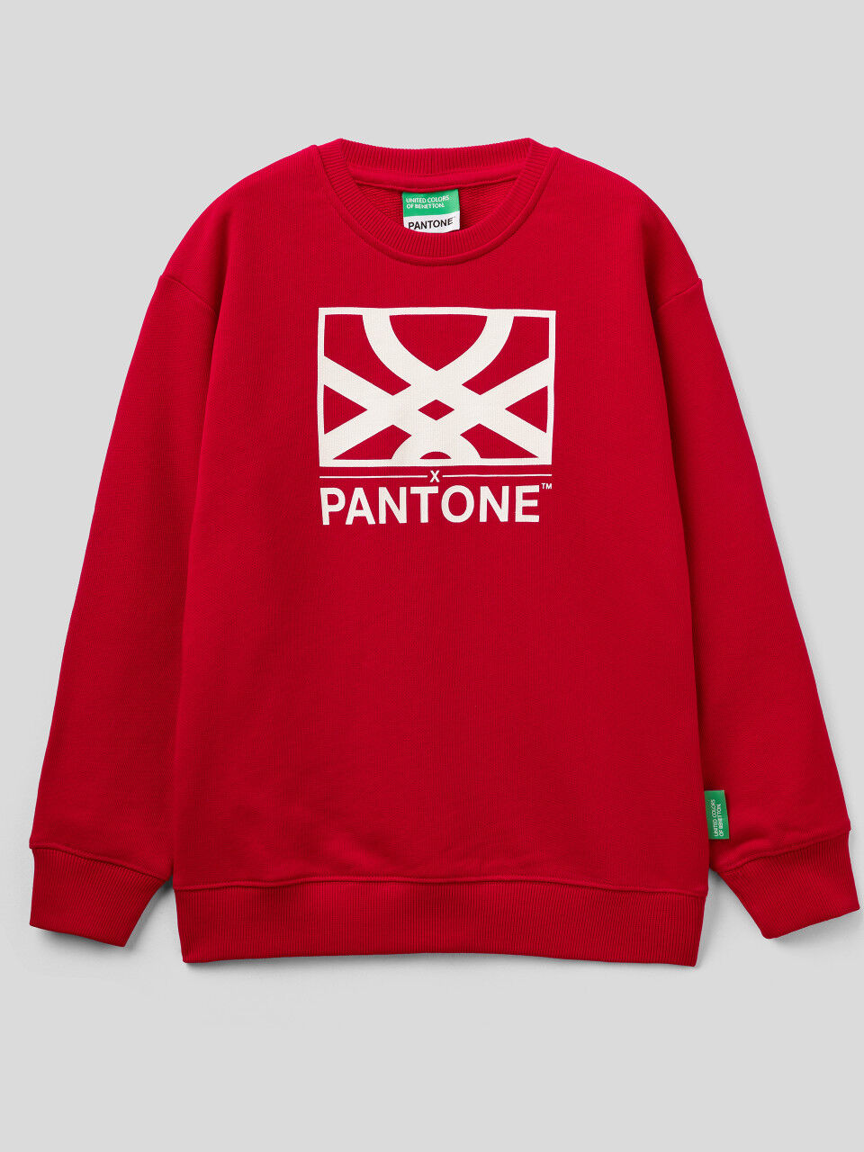 Φούτερ κλειστό κόκκινο BenettonxPantone™