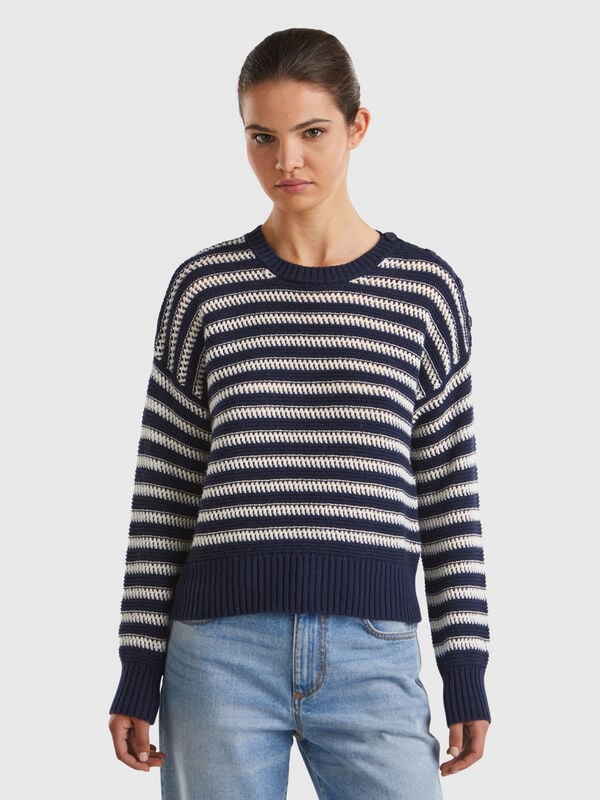 Striped boxy fit sweater Women