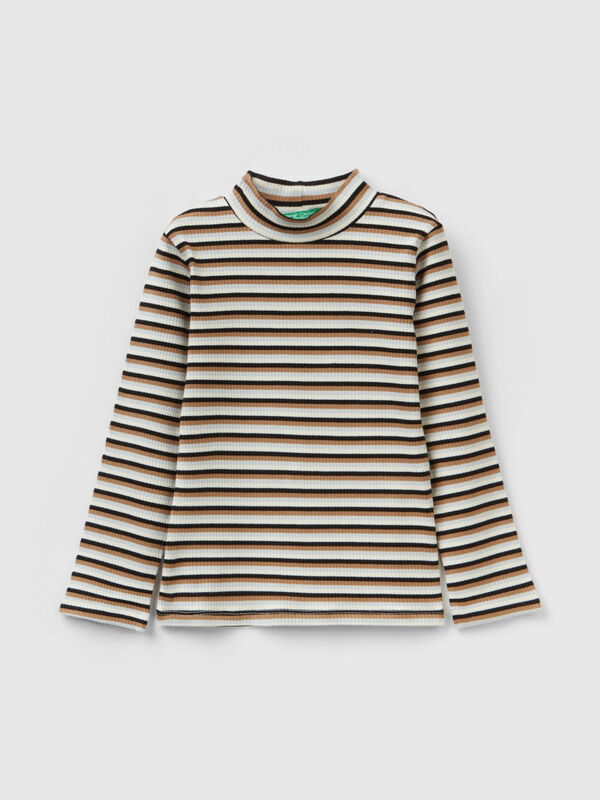 Striped turtleneck t-shirt Junior Girl