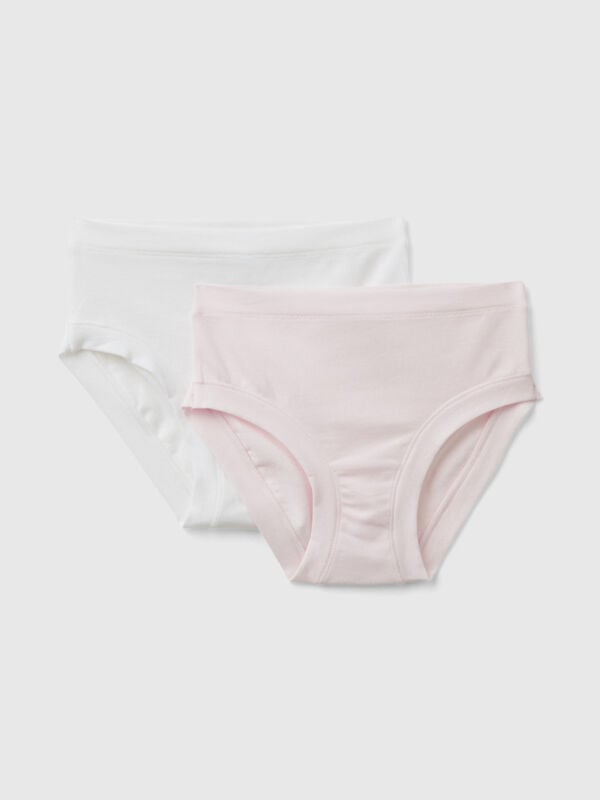 Two underwear in stretch  organic cotton Junior Girl