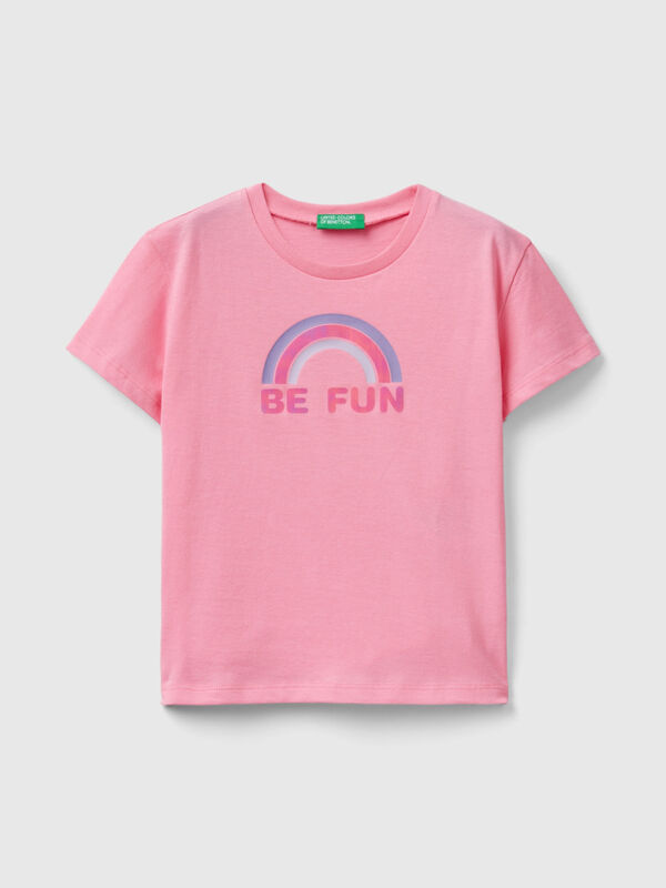 Boxy fit t-shirt with glossy details Junior Girl