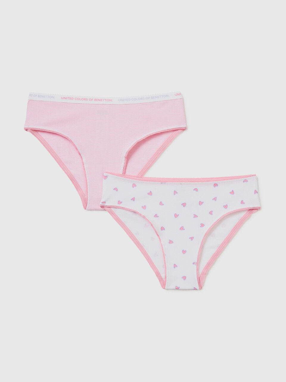 Two pairs of underwear in stretch cotton