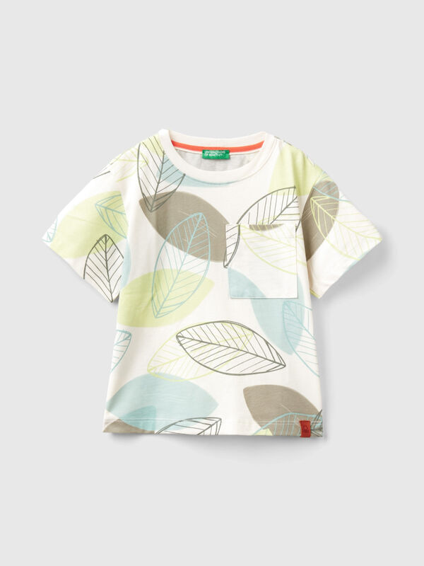 T-shirt with foliage print Junior Boy