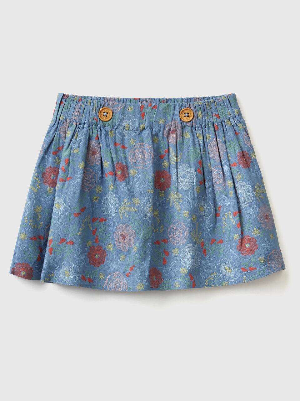 Floral skirt in sustainable viscose