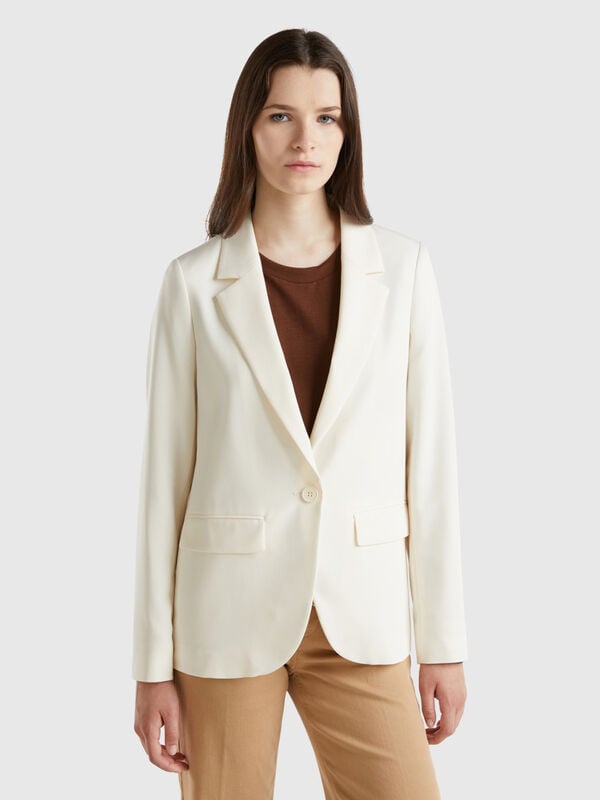 Blazer in stretch viscose blend Women