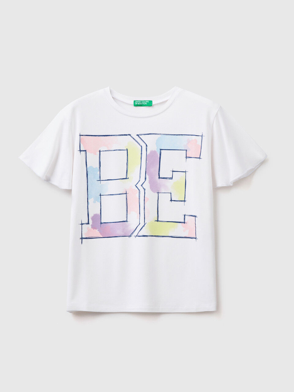 Μπλούζα με μάξι τύπωμα "BE"