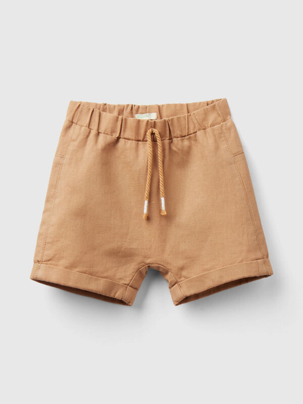 Shorts in linen blend New Born (0-18 months)