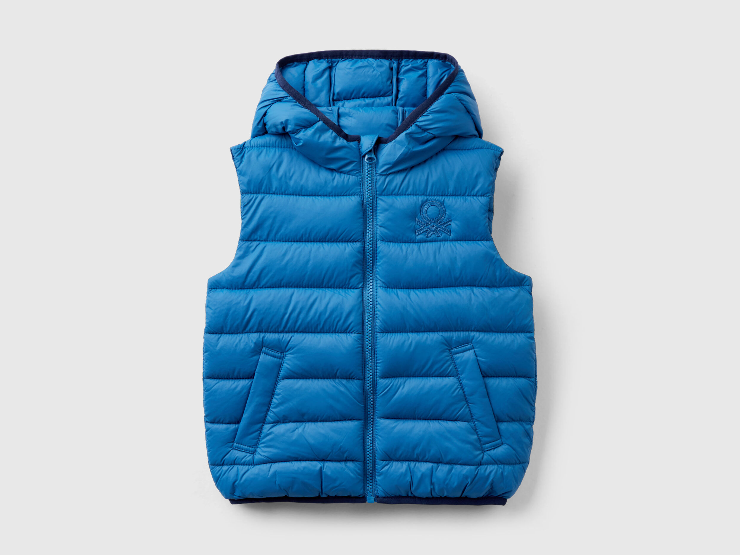 Padded jacket with hood Blue Benetton