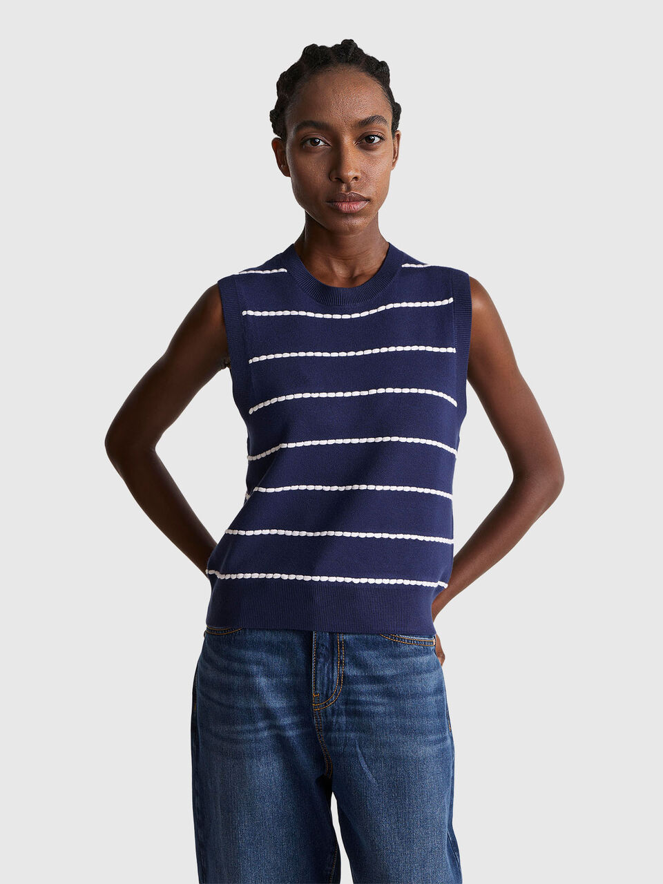 SLEEVELESS SWEATER Γυναικεία image number null