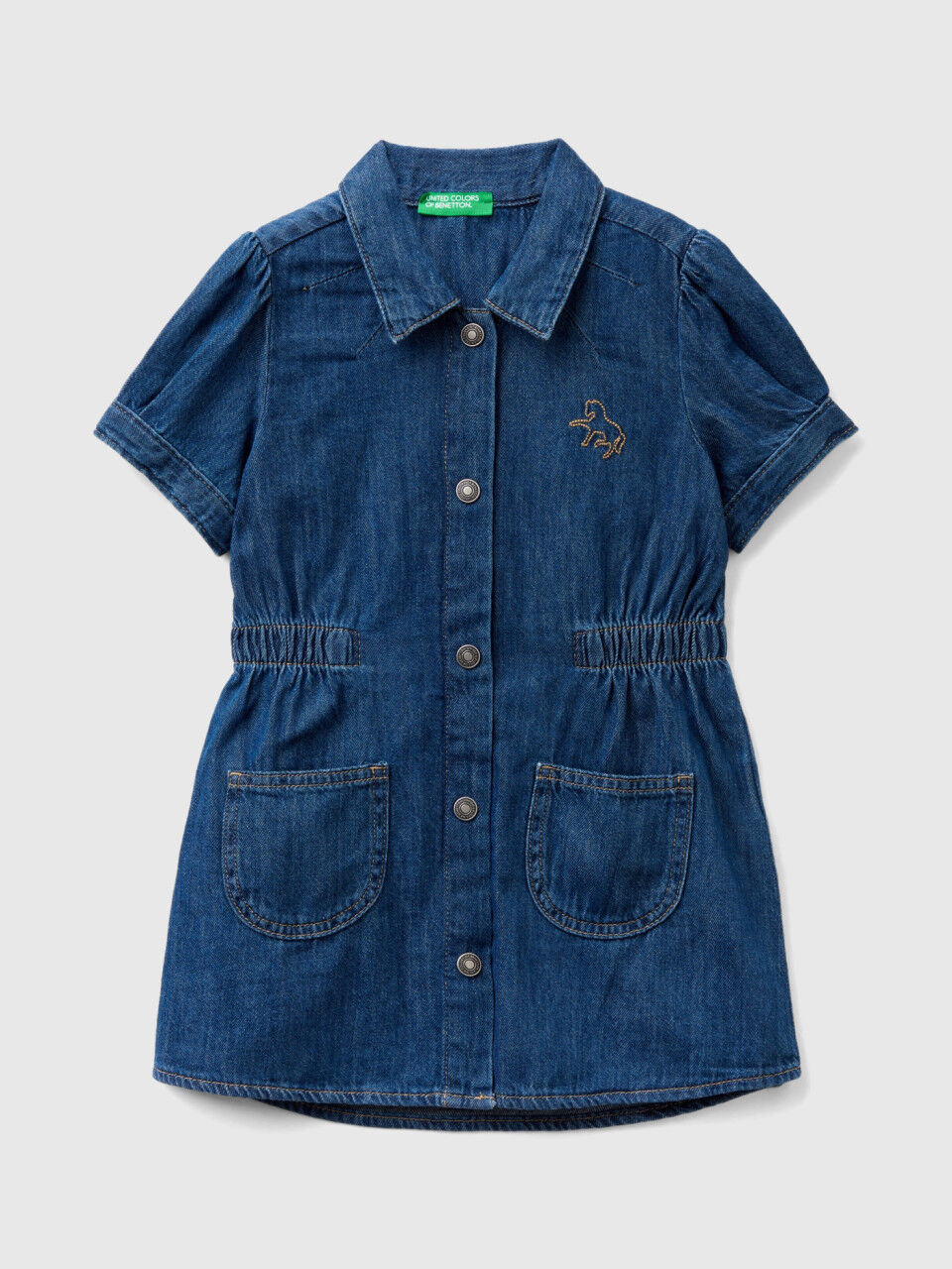 Buy Gini And Jony Girls Blue Solid Denim Cold Shoulder Shirt Dress - Dresses  for Girls 9309669 | Myntra