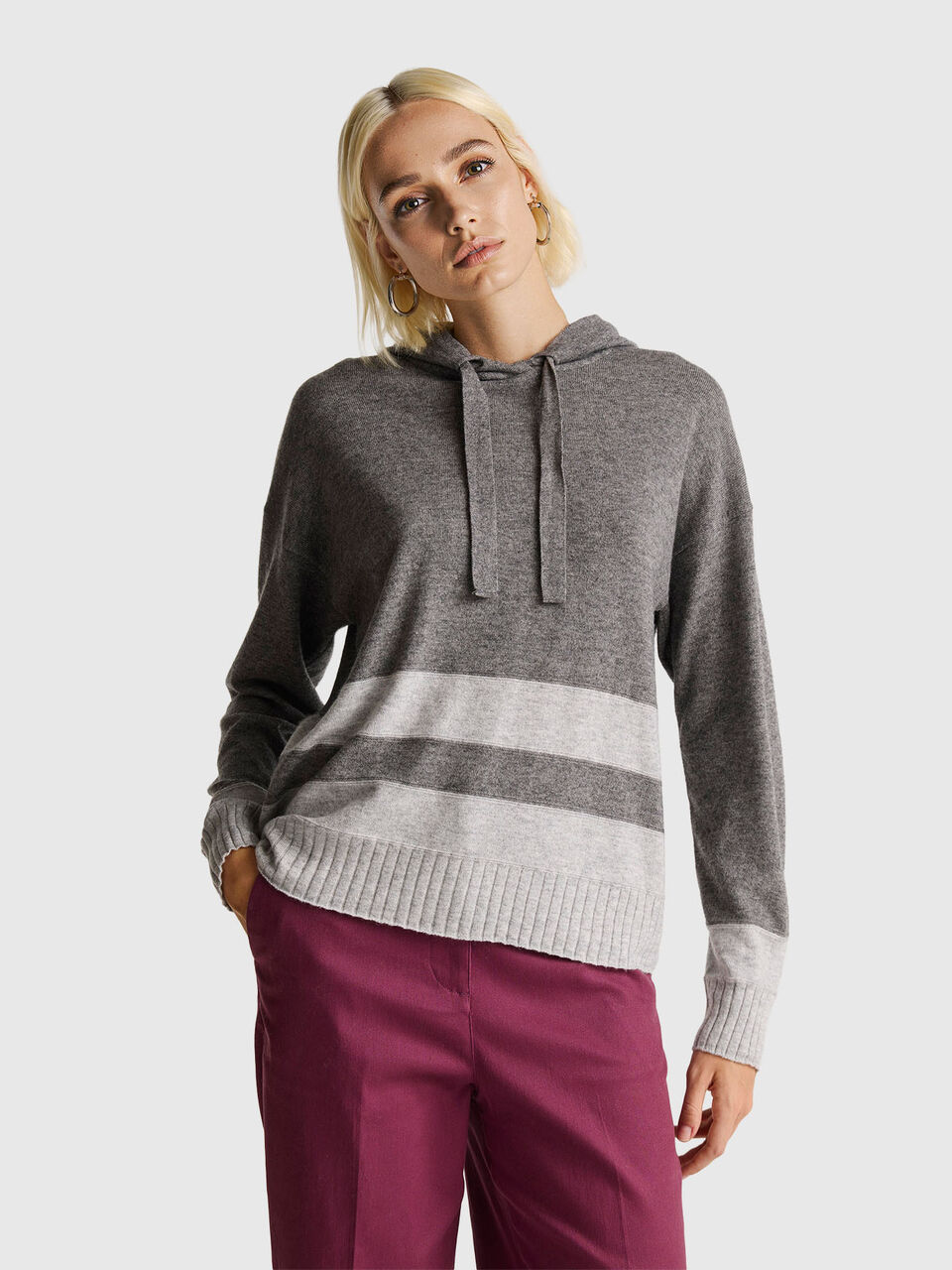 SWEATER W/HOOD Women image number null