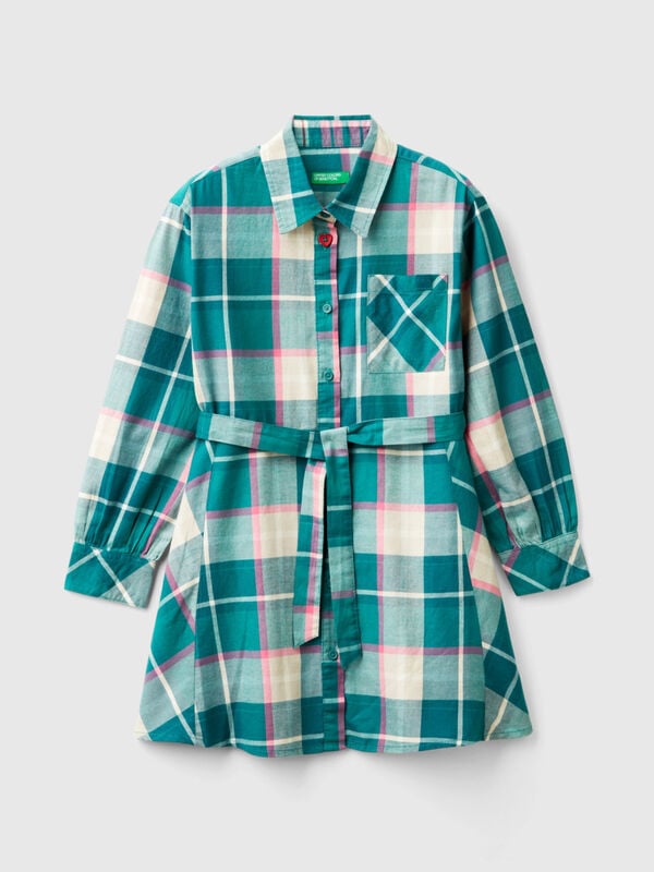 Check shirt dress Junior Girl