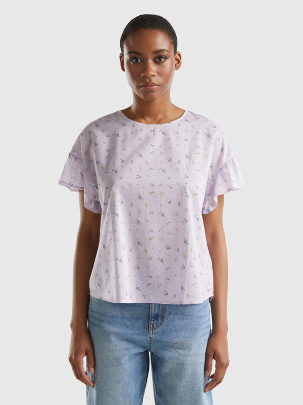 Μπλούζα με σχέδια από ελαφρύ βαμβακερό Γυναικεία