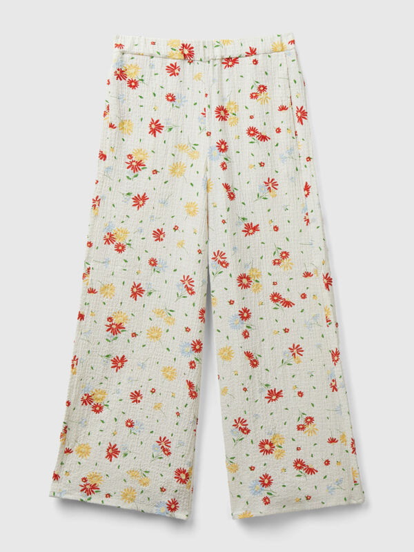Lightweight floral trousers Junior Girl