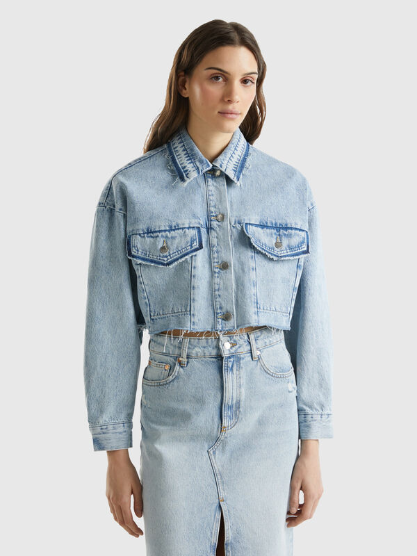 Cropped jean jacket Women
