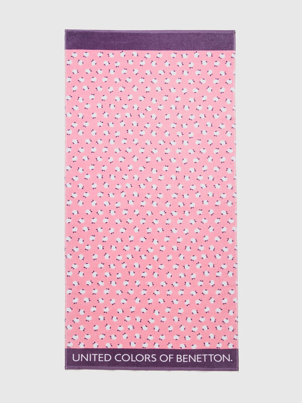 Πετσέτα θαλάσσης ροζ με σχέδιο με μύρτιλα Αγόρι