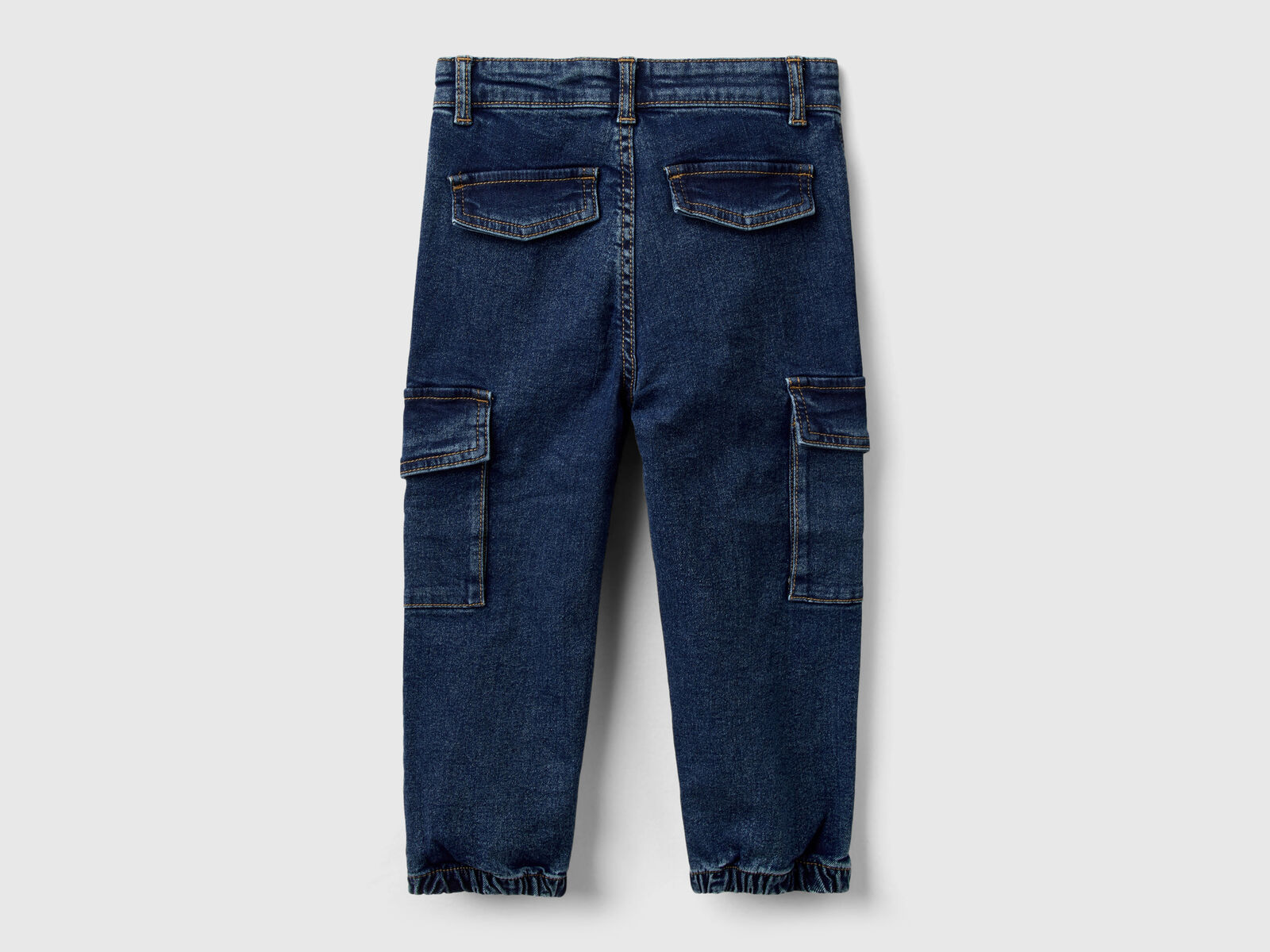 Eco-Recycle denim cargo jeans - Blue