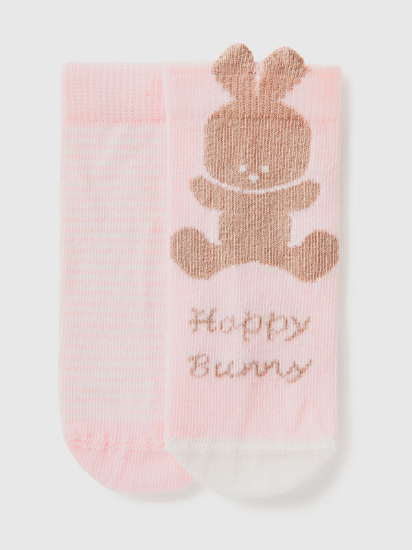 Sock set with stripes and bunny New Born (0-18 months)