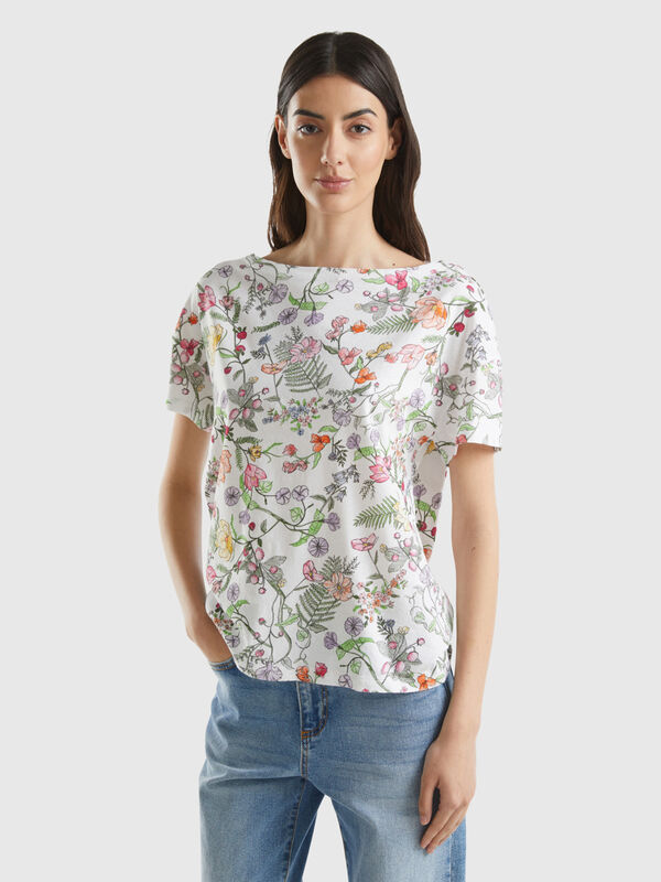 Μπλούζα με τύπωμα με λουλούδια Γυναικεία