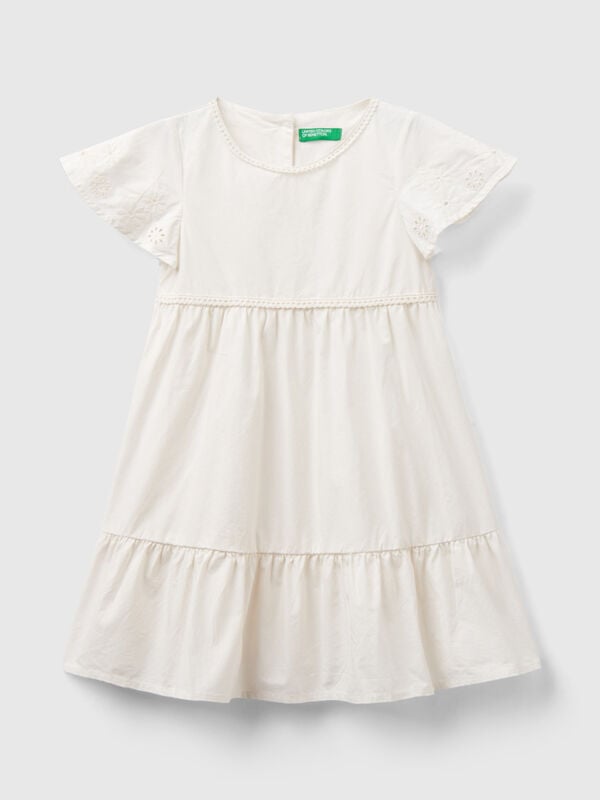 Dress with embroidery and frill Junior Girl