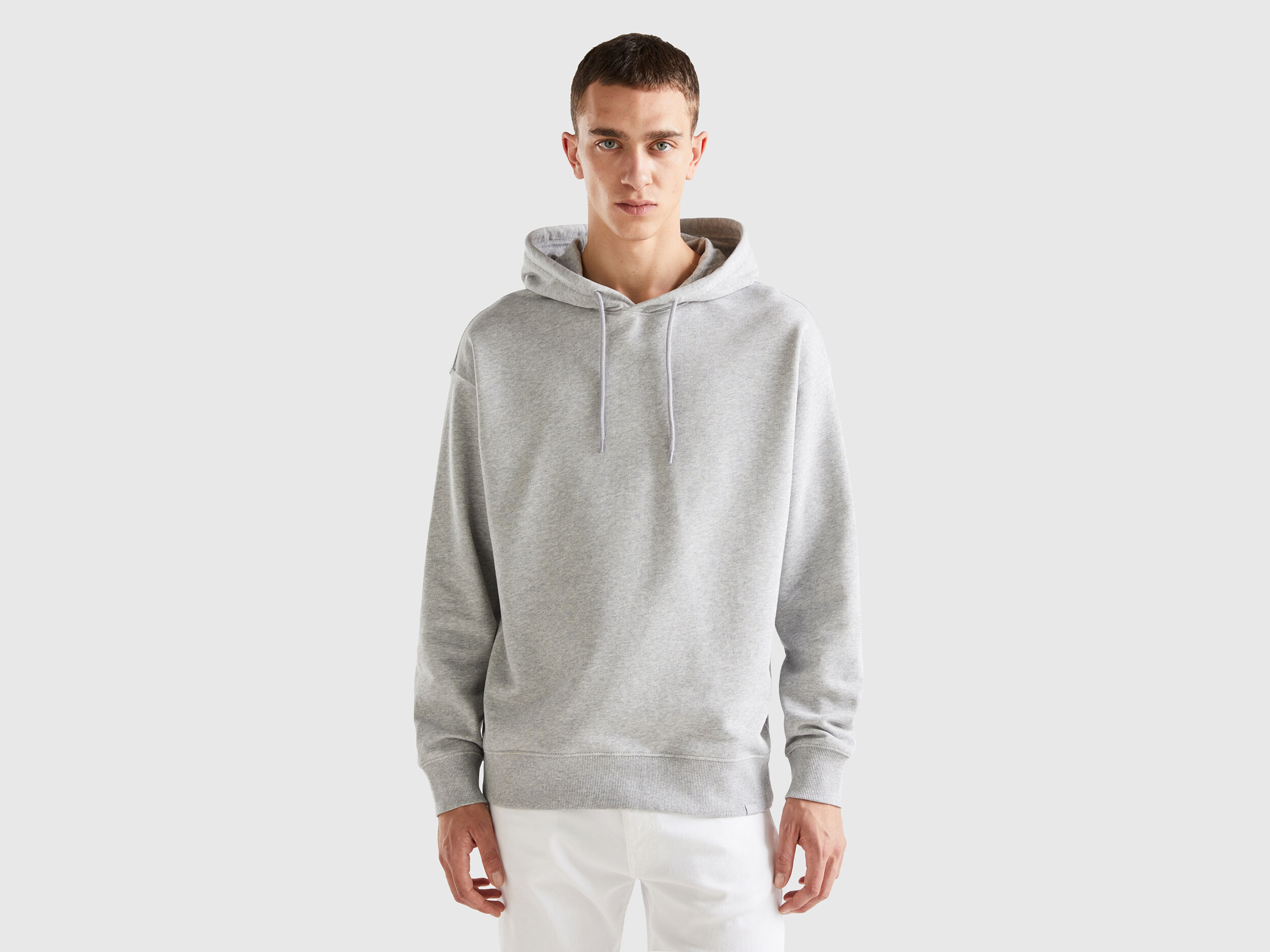 Gray cotton hoodie hot sale