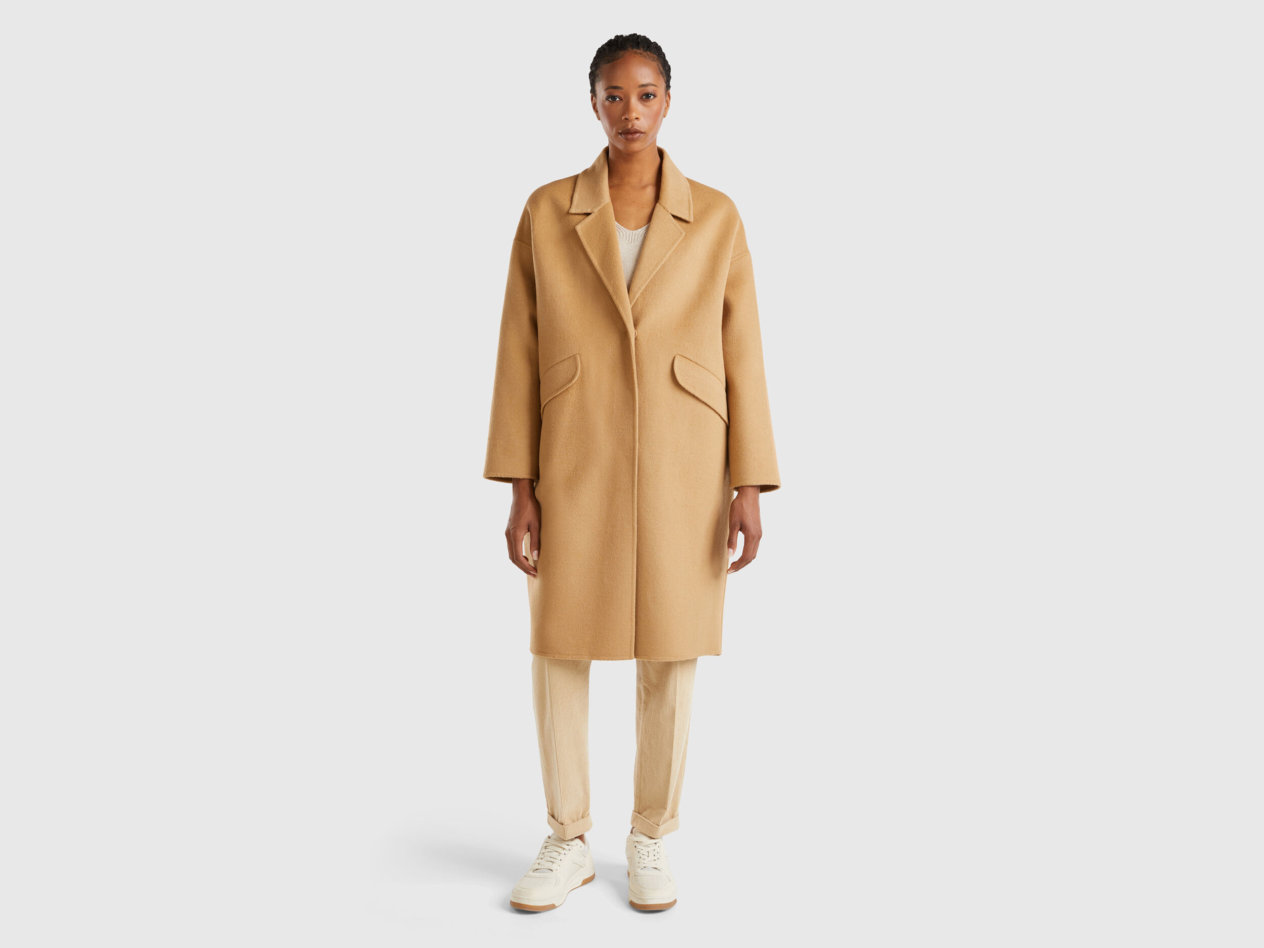 Wool felt coat womens discount