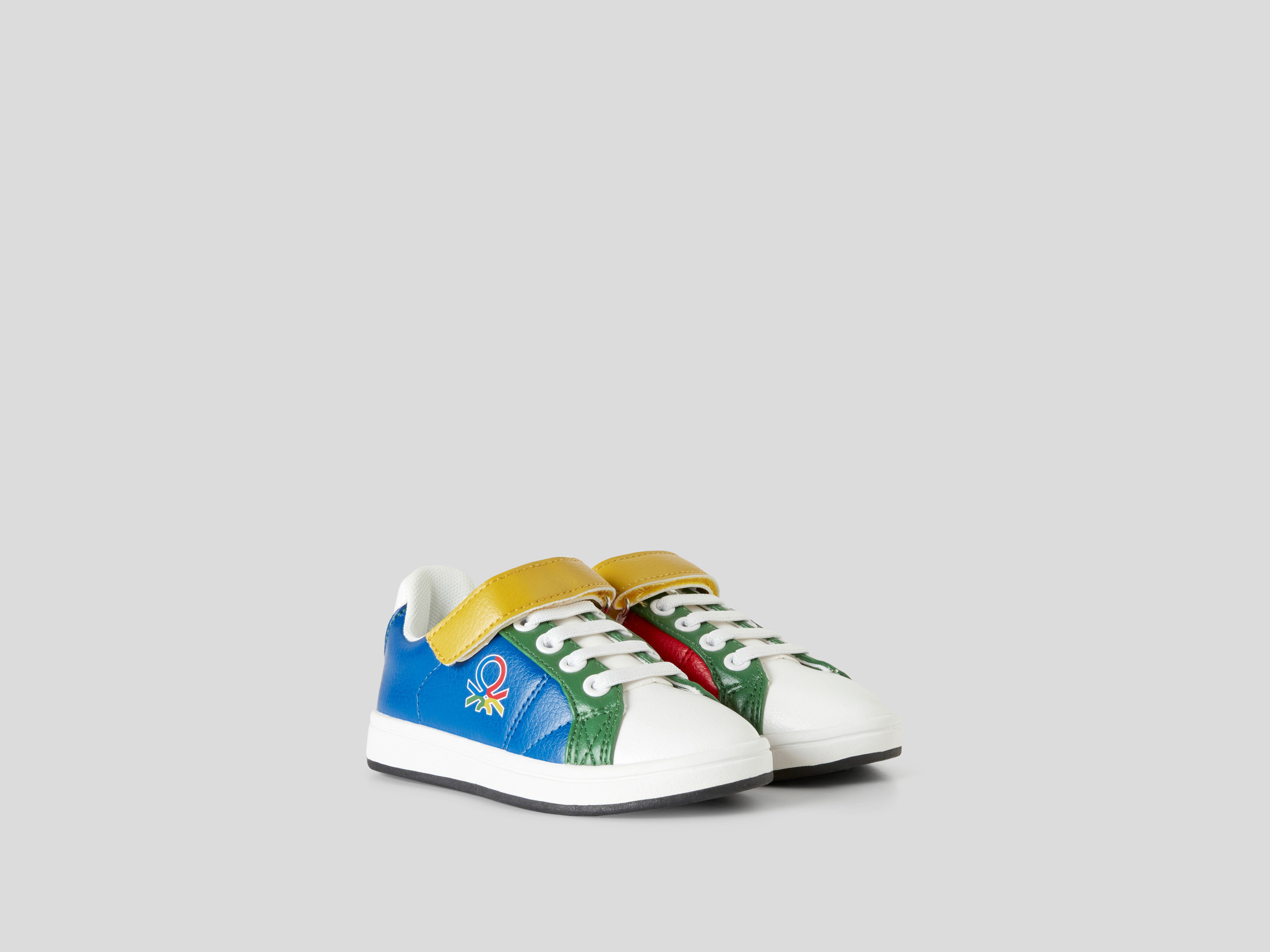 Benetton, Double Strap Sneakers, Taglia 4C, Multi-Color, Kids