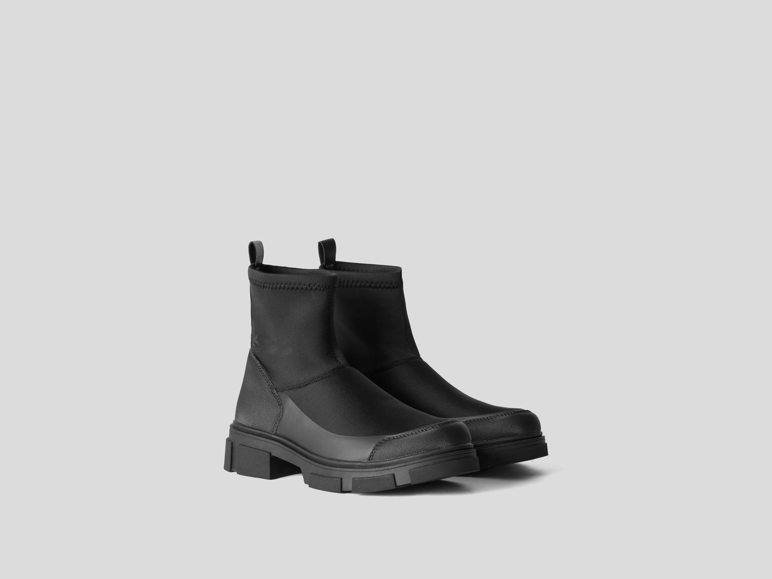 Benetton, Ankle Boots In Neoprene, Taglia 2,5, Black, Women