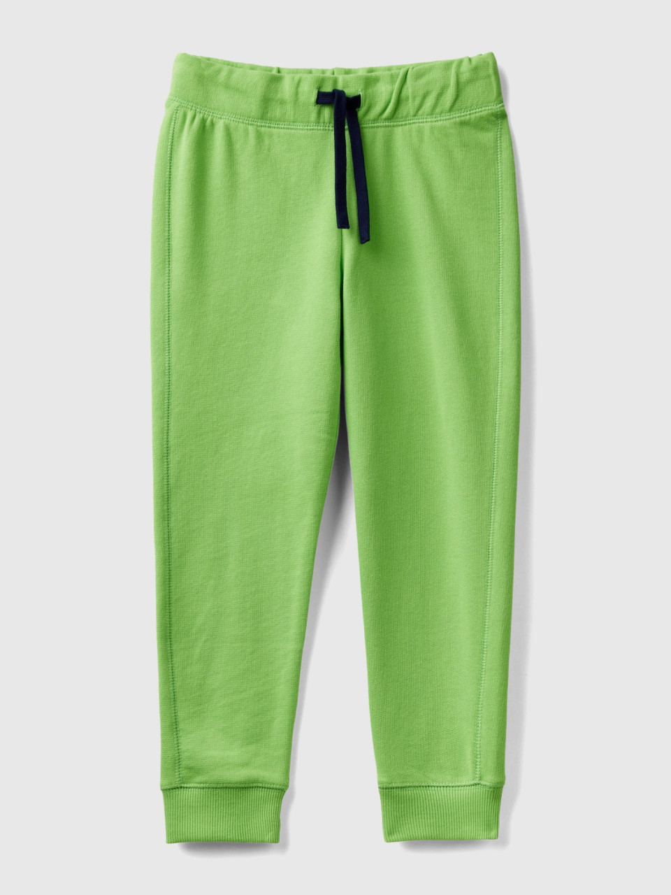 Benetton, 100% Cotton Sweatpants, Light Green, Kids