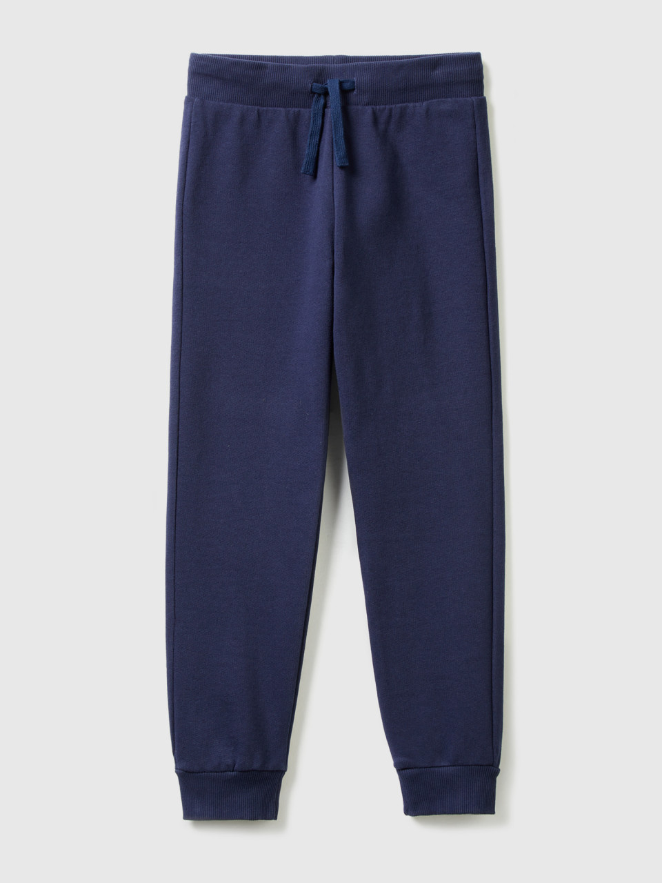 Benetton, Sporty Trousers With Drawstring, Dark Blue, Kids