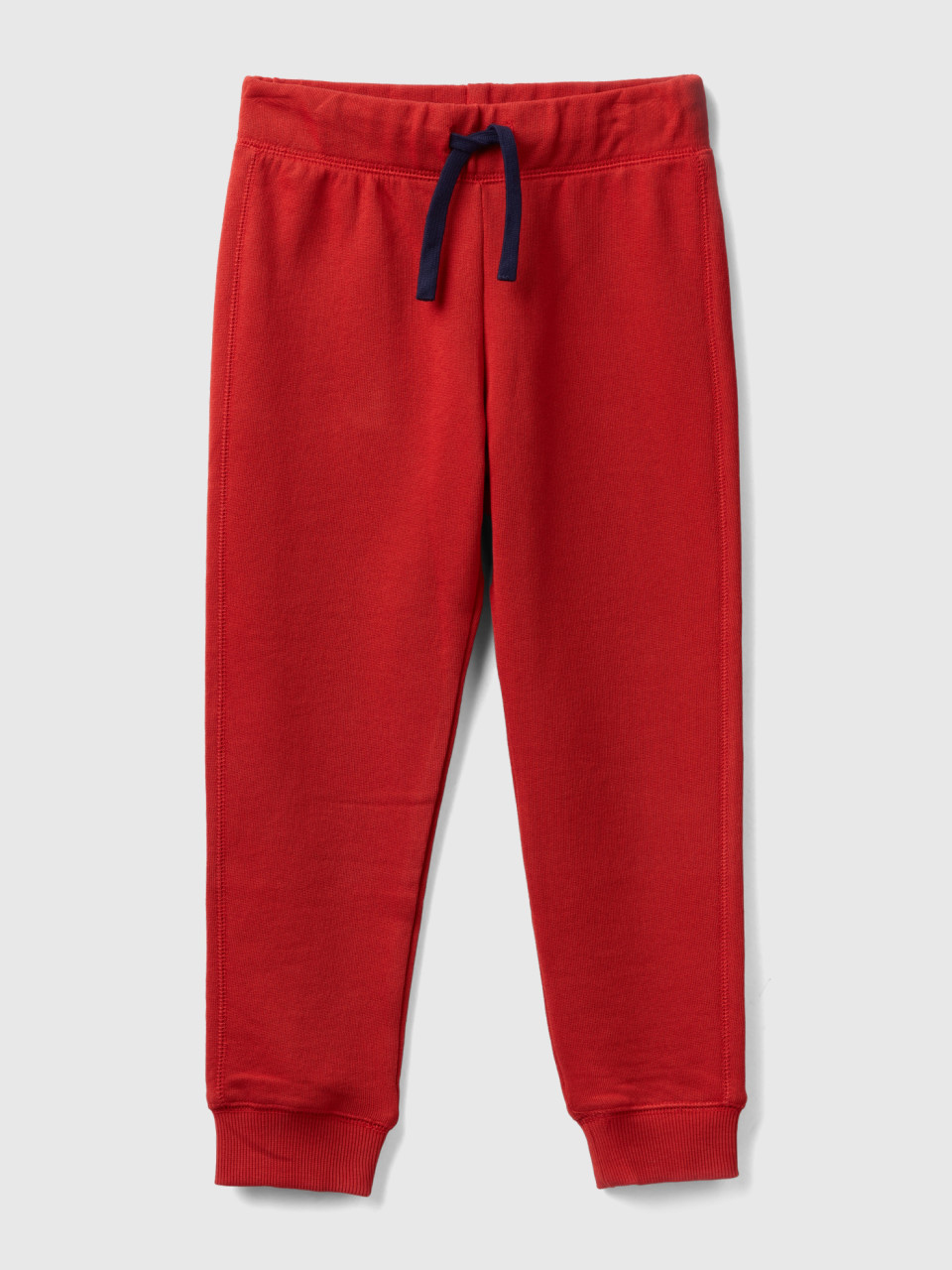 Benetton, 100% Cotton Sweatpants, Brick Red, Kids