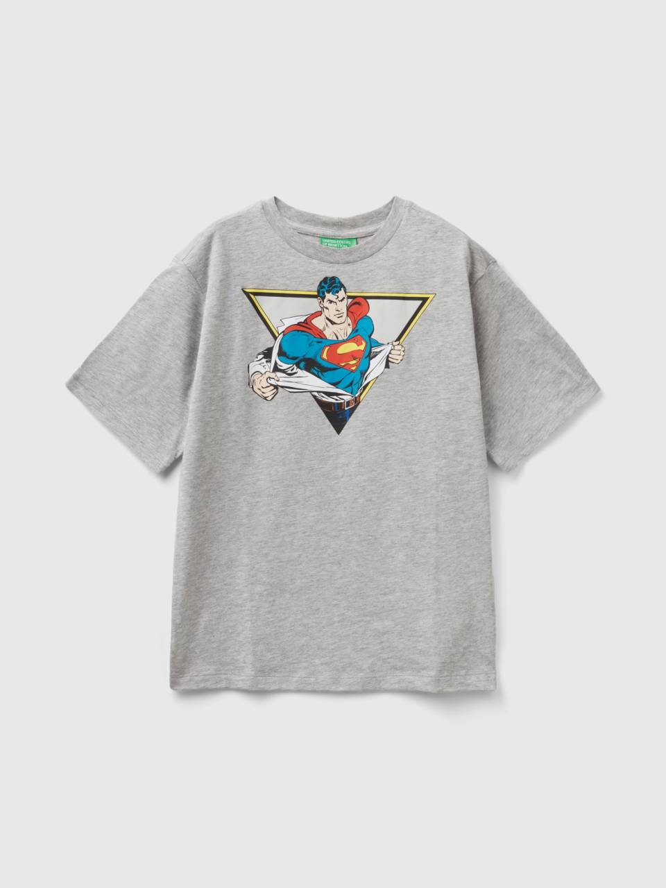 Marl gray Superman DC Comics t shirt Light Gray Benetton