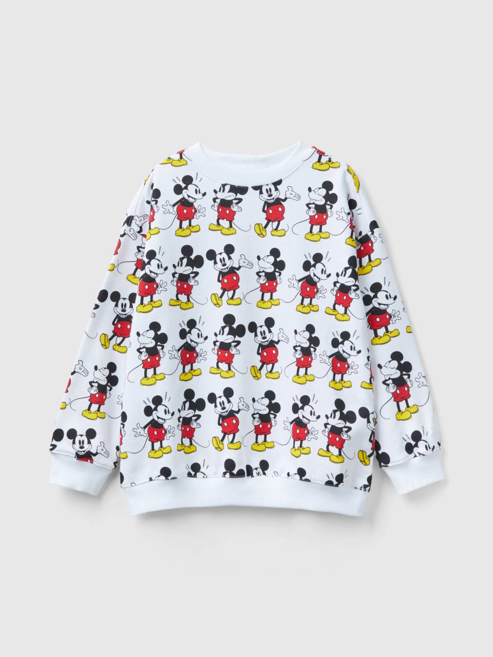 White sweatshirt with Mickey Mouse print White Benetton